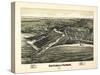 1896, Ashtabula Harbor Bird's Eye View, Ohio, United States-null-Stretched Canvas