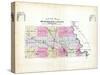 1896, County Road Map, Nebraska, United States-null-Stretched Canvas