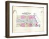 1896, County Road Map, Nebraska, United States-null-Framed Giclee Print