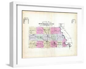 1896, County Road Map, Nebraska, United States-null-Framed Giclee Print