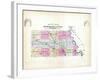 1896, County Road Map, Nebraska, United States-null-Framed Giclee Print