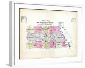 1896, County Road Map, Nebraska, United States-null-Framed Giclee Print