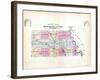 1896, County Road Map, Nebraska, United States-null-Framed Giclee Print