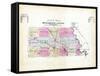 1896, County Road Map, Nebraska, United States-null-Framed Stretched Canvas