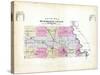 1896, County Road Map, Nebraska, United States-null-Stretched Canvas