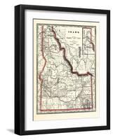 1896, Idaho State Map 24x29, Idaho, United States-null-Framed Giclee Print