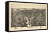 1896, New Castle Bird's Eye View, Pennsylvania, United States-null-Framed Stretched Canvas