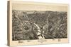 1896, New Castle Bird's Eye View, Pennsylvania, United States-null-Stretched Canvas