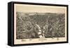 1896, New Castle Bird's Eye View, Pennsylvania, United States-null-Framed Stretched Canvas