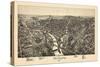 1896, New Castle Bird's Eye View, Pennsylvania, United States-null-Stretched Canvas