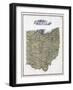 1896, Ohio State Map, Ohio, United States-null-Framed Giclee Print