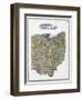 1896, Ohio State Map, Ohio, United States-null-Framed Giclee Print