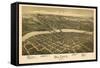 1896, Oil City Bird's Eye View, Pennsylvania, United States-null-Framed Stretched Canvas