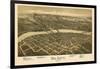 1896, Oil City Bird's Eye View, Pennsylvania, United States-null-Framed Giclee Print