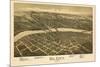 1896, Oil City Bird's Eye View, Pennsylvania, United States-null-Mounted Giclee Print