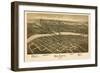 1896, Oil City Bird's Eye View, Pennsylvania, United States-null-Framed Giclee Print