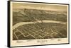 1896, Oil City Bird's Eye View, Pennsylvania, United States-null-Framed Stretched Canvas