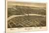 1896, Oil City Bird's Eye View, Pennsylvania, United States-null-Stretched Canvas