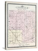 1896, Pontiac Township, Lake Angelus, Clinton River, Amy, Osmun Lake, Michigan, United States-null-Stretched Canvas