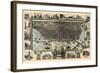 1896, Saint Louis Bird's Eye View, Missouri, United States-null-Framed Giclee Print