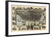 1896, Saint Louis Bird's Eye View, Missouri, United States-null-Framed Giclee Print