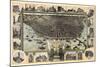 1896, Saint Louis Bird's Eye View, Missouri, United States-null-Mounted Giclee Print