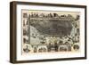 1896, Saint Louis Bird's Eye View, Missouri, United States-null-Framed Giclee Print