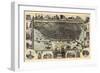 1896, Saint Louis Bird's Eye View, Missouri, United States-null-Framed Giclee Print