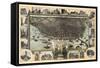 1896, Saint Louis Bird's Eye View, Missouri, United States-null-Framed Stretched Canvas