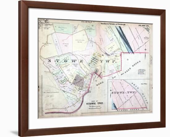 1896, Stowe, Pittsburgh, Chartiers Creek, Pennsylvania, United States-null-Framed Giclee Print