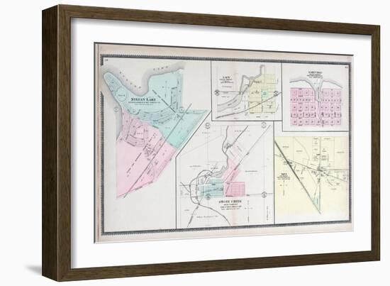 1896, Sylvan Lake, Stony Creek, Amy, Novi, Lakeville, Michigan, United States-null-Framed Giclee Print