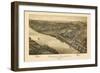 1896, Verona Bird's Eye View, Pennsylvania, United States-null-Framed Giclee Print