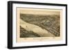 1896, Verona Bird's Eye View, Pennsylvania, United States-null-Framed Giclee Print