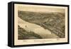 1896, Verona Bird's Eye View, Pennsylvania, United States-null-Framed Stretched Canvas