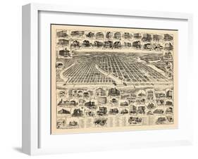 1897, Asbury Park Bird's Eye View, New Jersey, United States-null-Framed Giclee Print