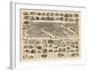 1897, Asbury Park Bird's Eye View, New Jersey, United States-null-Framed Giclee Print