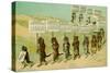 1897 Calendar with Parading Cats-null-Stretched Canvas