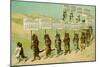 1897 Calendar with Parading Cats-null-Mounted Giclee Print