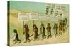 1897 Calendar with Parading Cats-null-Stretched Canvas