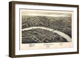 1897, Fairmont and Palatine Bird's Eye View, West Virginia, United States-null-Framed Giclee Print