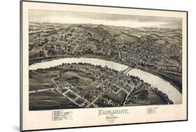 1897, Fairmont and Palatine Bird's Eye View, West Virginia, United States-null-Mounted Giclee Print