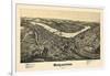 1897, Morgantown Bird's Eye View, West Virginia, United States-null-Framed Giclee Print