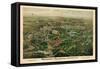 1897, Nashville Bird's Eye View of Centennial Exposition 17x24, Tennessee, United States-null-Framed Stretched Canvas