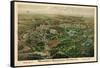 1897, Nashville Bird's Eye View of Centennial Exposition 17x24, Tennessee, United States-null-Framed Stretched Canvas