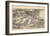 1897, Philadelphia Naval Shipyard Bird's Eye View, Pennsylvania, United States-null-Framed Giclee Print