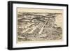 1897, Philadelphia Naval Shipyard Bird's Eye View, Pennsylvania, United States-null-Framed Giclee Print