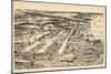 1897, Philadelphia Naval Shipyard Bird's Eye View, Pennsylvania, United States-null-Mounted Giclee Print