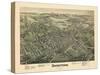 1897, Uniontown Bird's Eye View, Pennsylvania, United States-null-Stretched Canvas