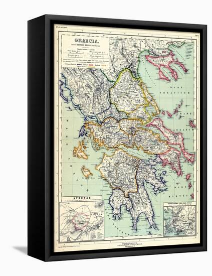 1898, 500 BC, Greece, Europe, Graecia, Athanae-null-Framed Stretched Canvas