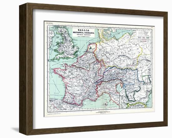 1898, 500 BC, United Kingdom, France, Italy, Europe, Gallia, Britannia, Germania-null-Framed Giclee Print
